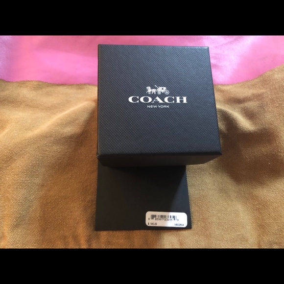 Coach Watch-NWT silver band with diamonds on head